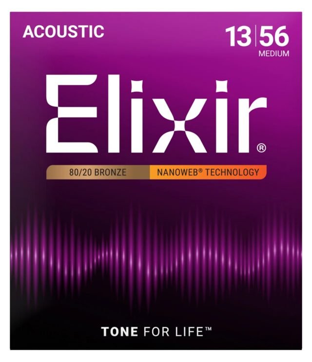 Elixir Nanoweb Acoustic 80/20 Bronze 13–56 Medium